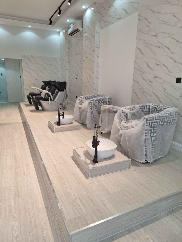 Plumbing Services Salon Wash Basin Pedicure Stations in Qatar - Rahman Maintenance Qatar