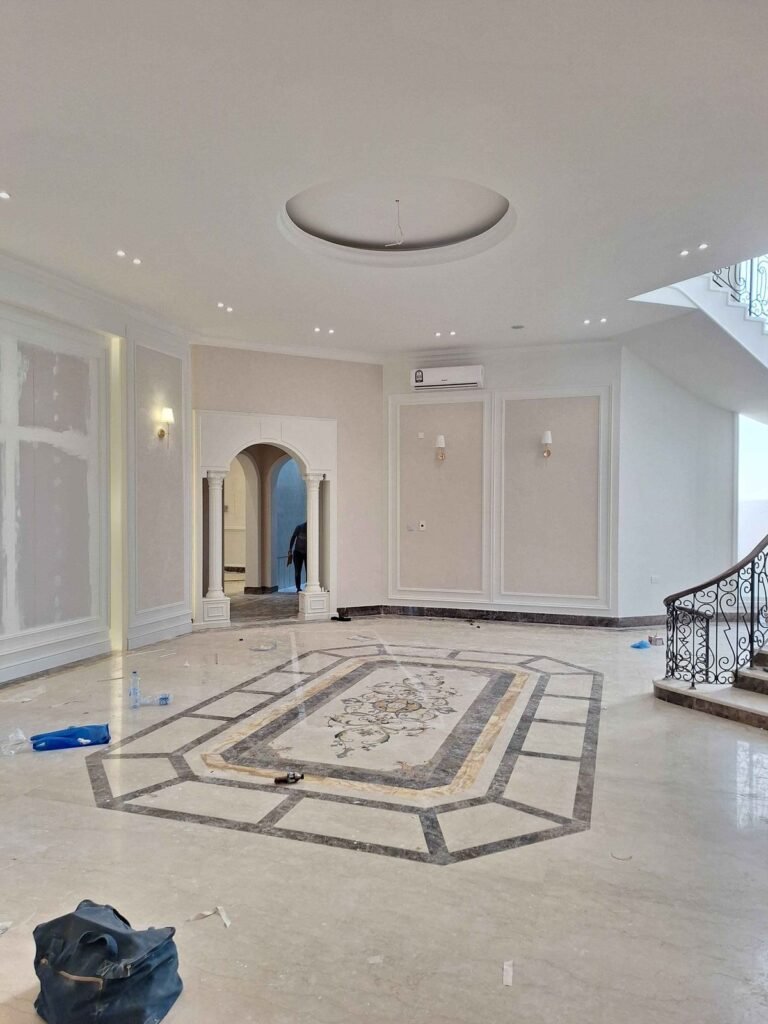 Gypsum Carpentry Luxury Villa Wall Molding Archways in Qatar - Rahman Maintenance Qatar