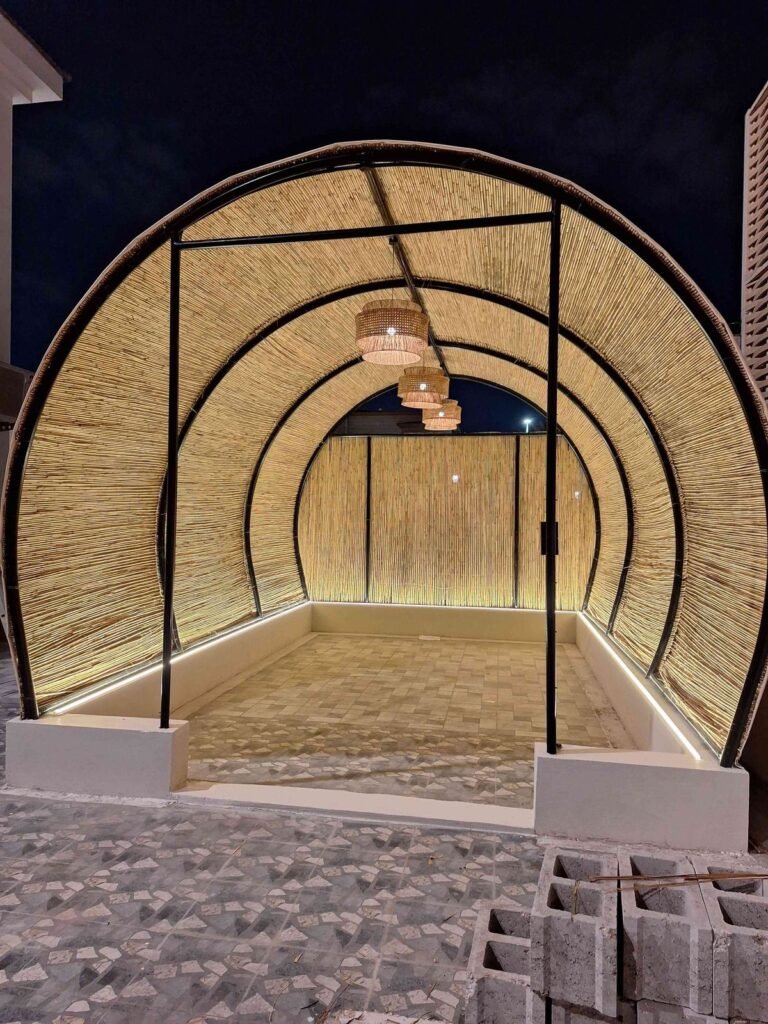 Handyman Services Outdoor Bamboo Pergola Gazebo in Qatar - Rahman Maintenance Qatar