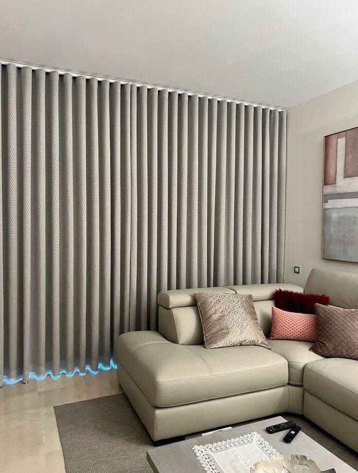 Curtains Carpets Sofas Wave Fold Floor Curtains in Qatar - Rahman Maintenance Qatar