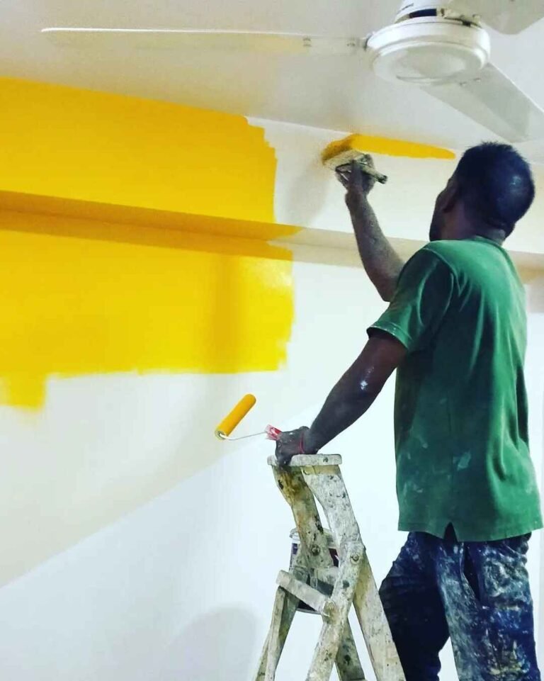 Painting Works Interior Wall Painting Roller Brush in Qatar - Rahman Maintenance Qatar