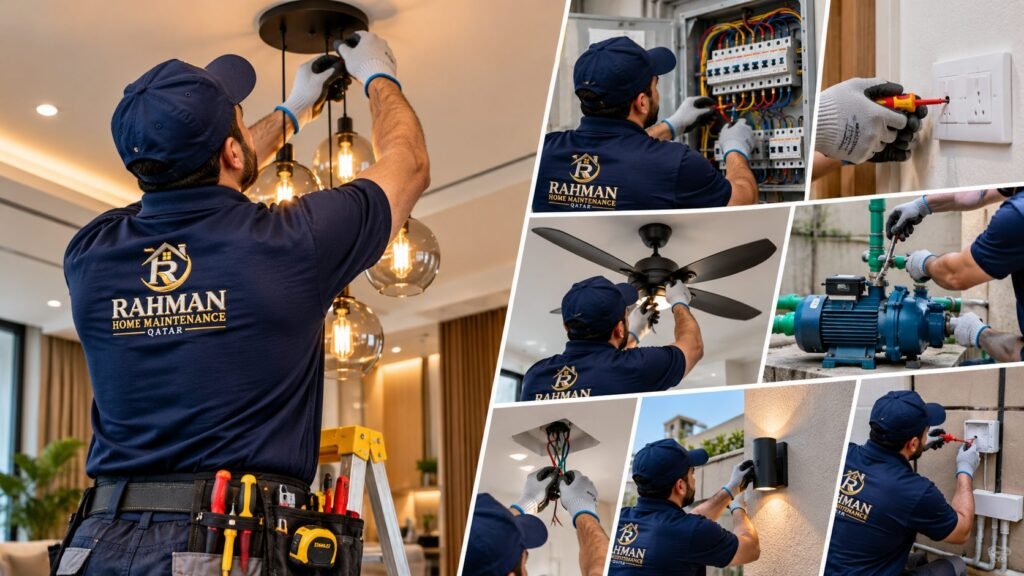 Professional electrical repair and wiring services in Qatar