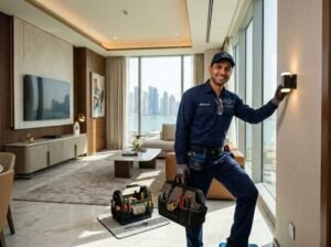 Professional technician in Rahman Home Maintenance Qatar uniform