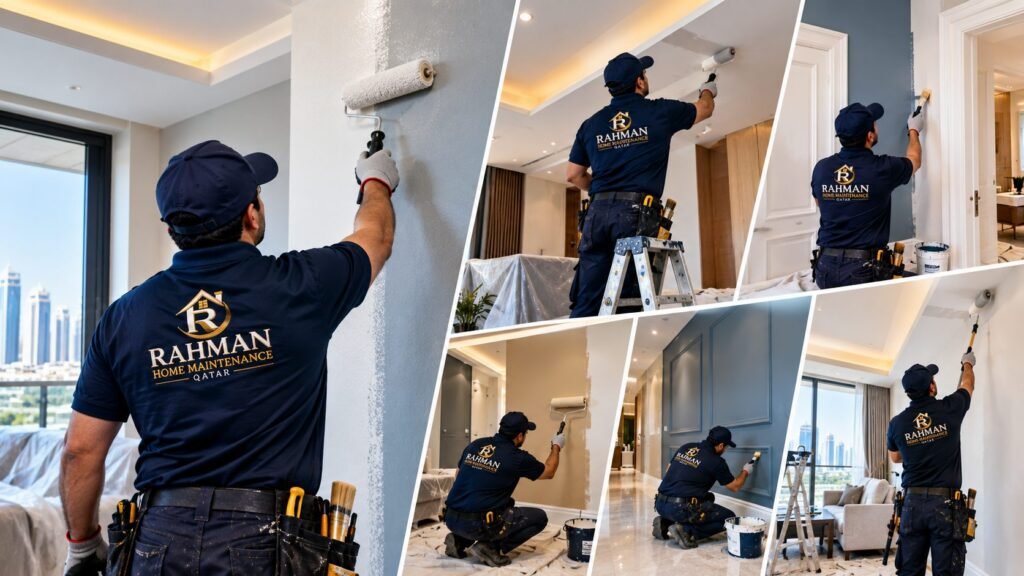Interior and exterior painting and wall repair services in Qatar